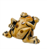 1996 John Raya Beasties Frog Artisan Made Brown Spotted Toad Bullfrog Vintage