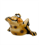 1996 John Raya Beasties Frog Artisan Made Brown Spotted Toad Bullfrog Vintage