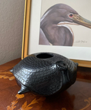 Mata Ortiz Pottery Blackware Turtle Seed Pot