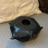 Mata Ortiz Pottery Blackware Turtle Seed Pot